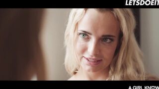 A WOMEN KNOWS - Aislin & Victoria Virgin Play With Milk Before Fucking