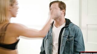 Guy fucks small tits cheating wife rough