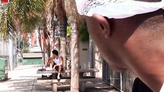 Muscular gay man calls his friend to plowed