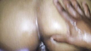 African mom with long butt gets anal rough and deep then begs for a cumshot after she squirts all over a big black dick