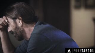 VIRGIN TABOO Red Haired 18 Is Messing With Her Stepfather Inside Fucking Her