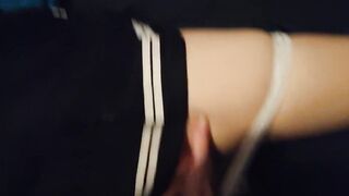Tied gagged squirting college girl gets her tight soak cunt fondled
