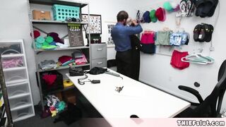 Fake muslim shoplifter cunt with mouth gets rough banged! on CCTV