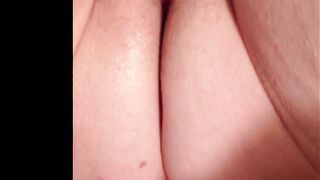 My wifey's cummed on her sex dildo
