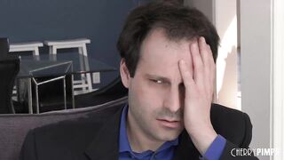 Long Tits Dark Haired Skank Wife Cucks and Humiliates Her Worthless Husband