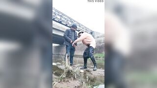 Asian Daddy Gets Public Hj
