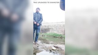 Asian Daddy Gets Public Hj