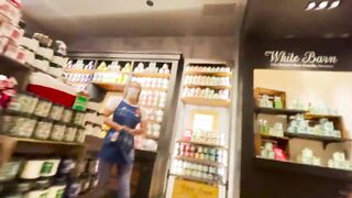 Bulge Watchers - thirsty Girl at the mall