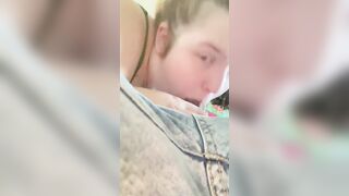 White mom sloppy throats big black dick
