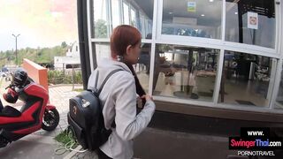 Coffee shop public blowjob and cock ride