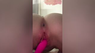 High school cunt with mouth squirts all over her new sex toy and hands 