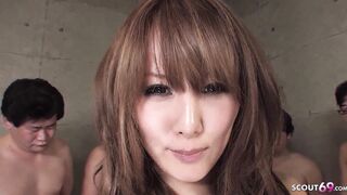Large Uncensored Bukkake Sex Party for Japanese young woman Nin Renzoku