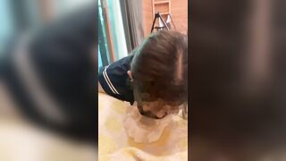 ちくび電気責め イラマ口枷で涎だらだら
