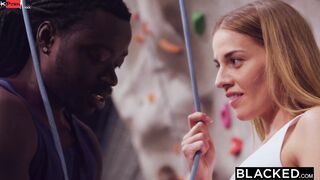 BLACKED Blonde Goddess wants her yoga instructor's long huge african dick