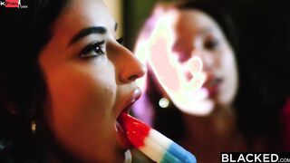 BLACKED long african cock-Hungry BFFs Alexis & Emily have Bombshell 3-way