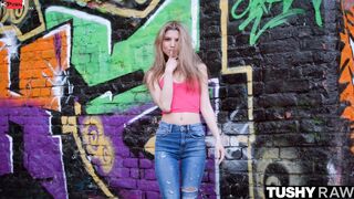 TUSHYRAW Petite hottie loves gets her tight booty filled