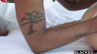 BLACKED long ebony cock-hungry Blonde tracks down her celebrity crush