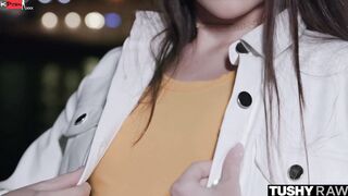 TUSHYRAW Young goddess Dark Hair gapes like a pro