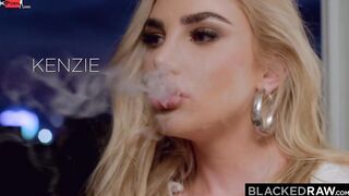 BLACKEDRAW Blonde cutie Kenzie Anne Blacked Raw debut