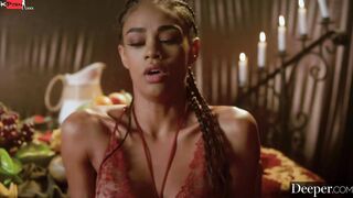 Deeper. Mona leads the ultimate 5-Women reverse gang bang