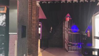 bar with lingerie hanging