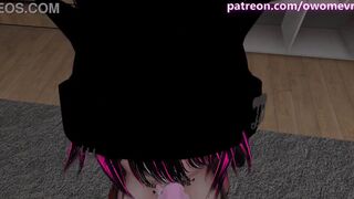 Bratty gothic sluts is secretly turned on for your dick and does whatever you command - Preview VRchat erp