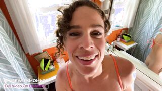 Angry Jewish Stepmom Caught Son with Boner at Family Party and Helps Cum JOI