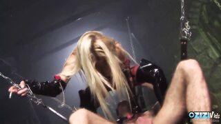 Crazy tied dude gets to banged a big boobed blonde cougar