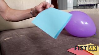 FIST4K. Goddess on boyfriends birthday finally decides to try fisting