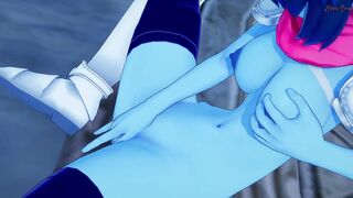 Kris finger fuck her tight twat - Deltarune Animated.