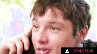DEVILSFILM - Big Tit milf Victoria Lobov Offer A Titty Boned To A Lucky youthful Man