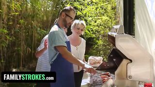 FamilyStrokes - Desperate Stepmom Dee Williams With Giant Tits Begs Her Stepson To Impregnate Her
