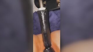 Banged machine with BBC attachment for a creamy orgasm