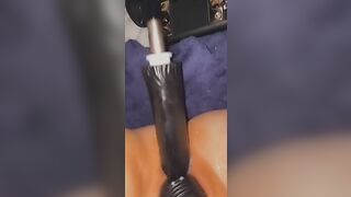 Banged machine with BBC attachment for a creamy orgasm