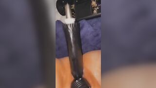 Banged machine with BBC attachment for a creamy orgasm