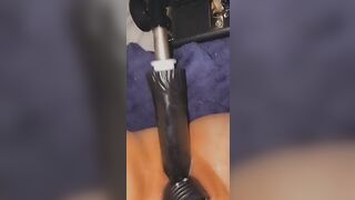 Banged machine with BBC attachment for a creamy orgasm