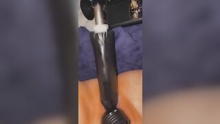 Banged machine with BBC attachment for a creamy orgasm