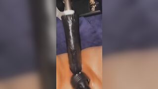 Banged machine with BBC attachment for a creamy orgasm