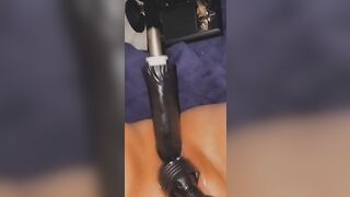 Banged machine with BBC attachment for a creamy orgasm
