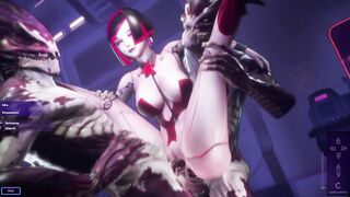 Subverse - Furry monster dragons Hottie double penetration inside robot cunt with mouth