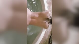 Fucking a cougar inside the bathtub