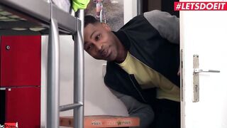 Freaky Hostel - Ginebra Bellucci Gigantic Booty Petite Spanish eighteen Yo Fucks With Gigantic huge ebony dick Pizza Delivery Man