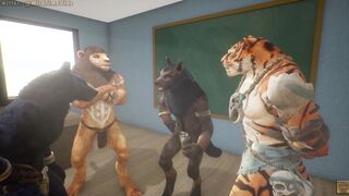 Wild Life School chick gang bang