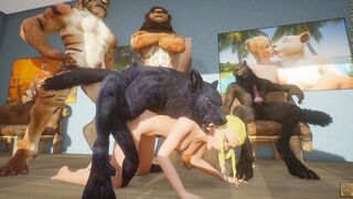Wild Life School chick gang bang