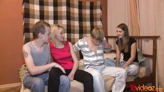 18videoz - Bj contest and cross-partner banged Angela, Maria