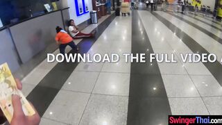 Horny amateur couple travels and fucks