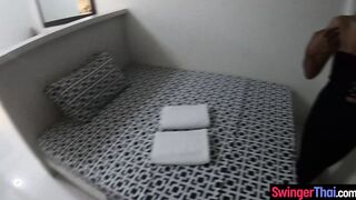 Horny amateur couple travels and fucks
