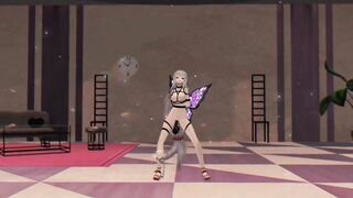 SKADI ARKNIGHTS ANIMATED INSECTS SEX MMD NAKED DANCE PURPLE WINGS COLOR EDIT SMIXIX