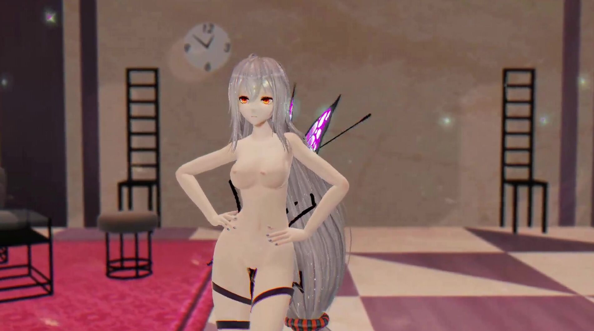 SKADI ARKNIGHTS ANIMATED INSECTS SEX MMD NAKED DANCE PURPLE WINGS COLOR  EDIT SMIXIX