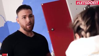 TURNED ON HOSTEL - Step Brother Fucks His Little Sisters Tight Booty